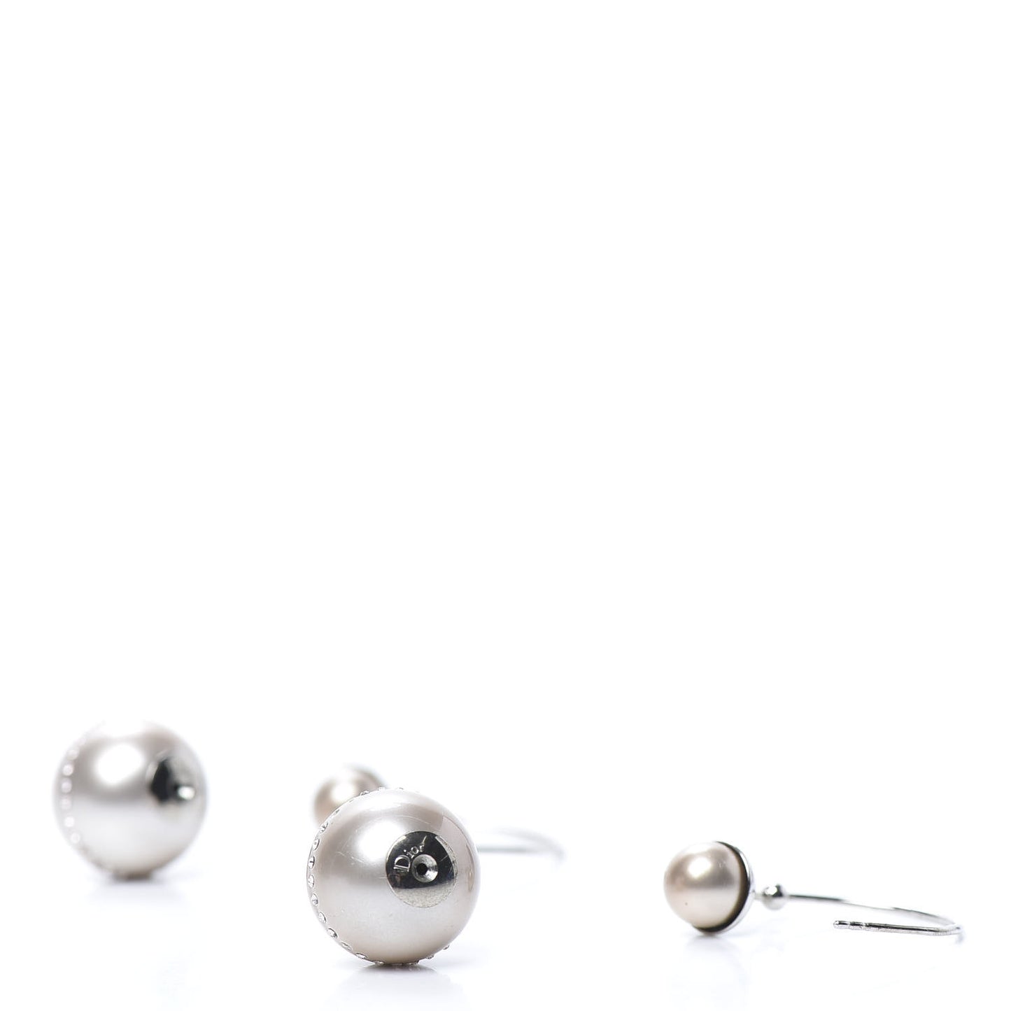 Crystal Mise En Dior Tribal Drop Earrings White