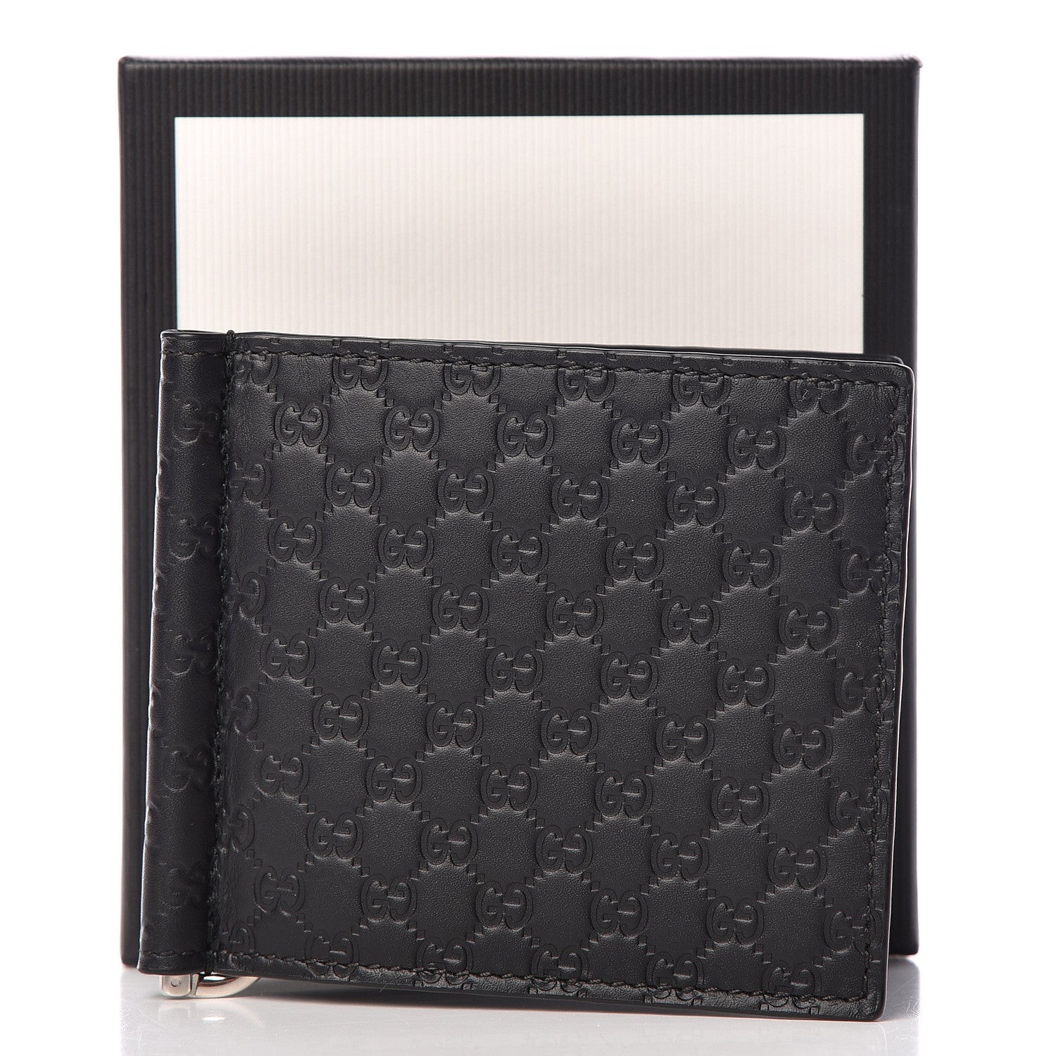 Gucci Microguccissima Bi-Fold Money Clip Wallet Black 7 of 7