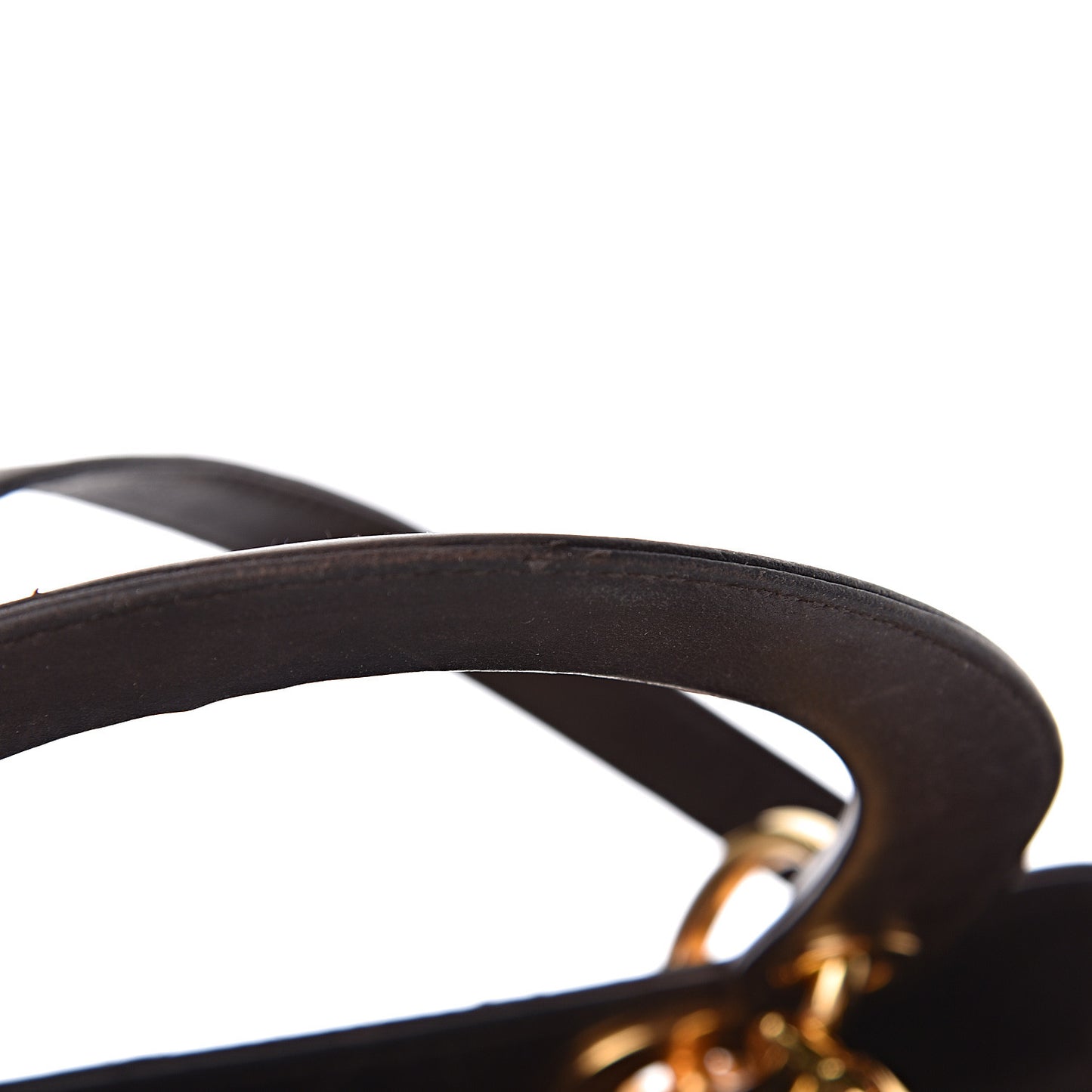 Lambskin Cannage Medium Lady Dior Dark Brown