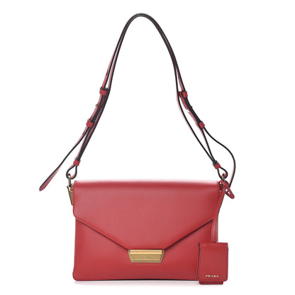 Prada New Calfskin Ingrid Shoulder Bag Rosso 1 of 12