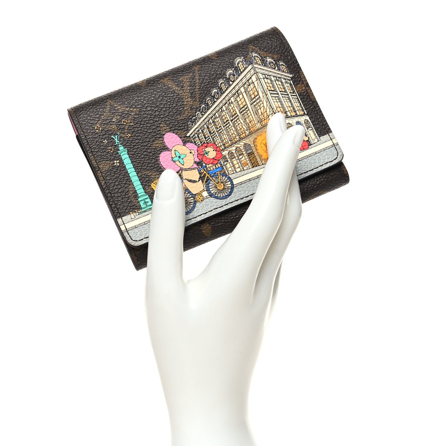 Louis Vuitton Monogram 2022 Christmas Animation Paris Victorine Wallet Pink 2 of 8