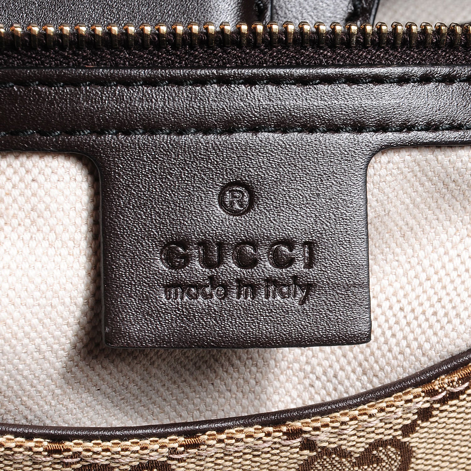 Gucci Monogram Margaux Calfskin Medium Emily Hobo Beige Ebony Cocoa 7 of 8