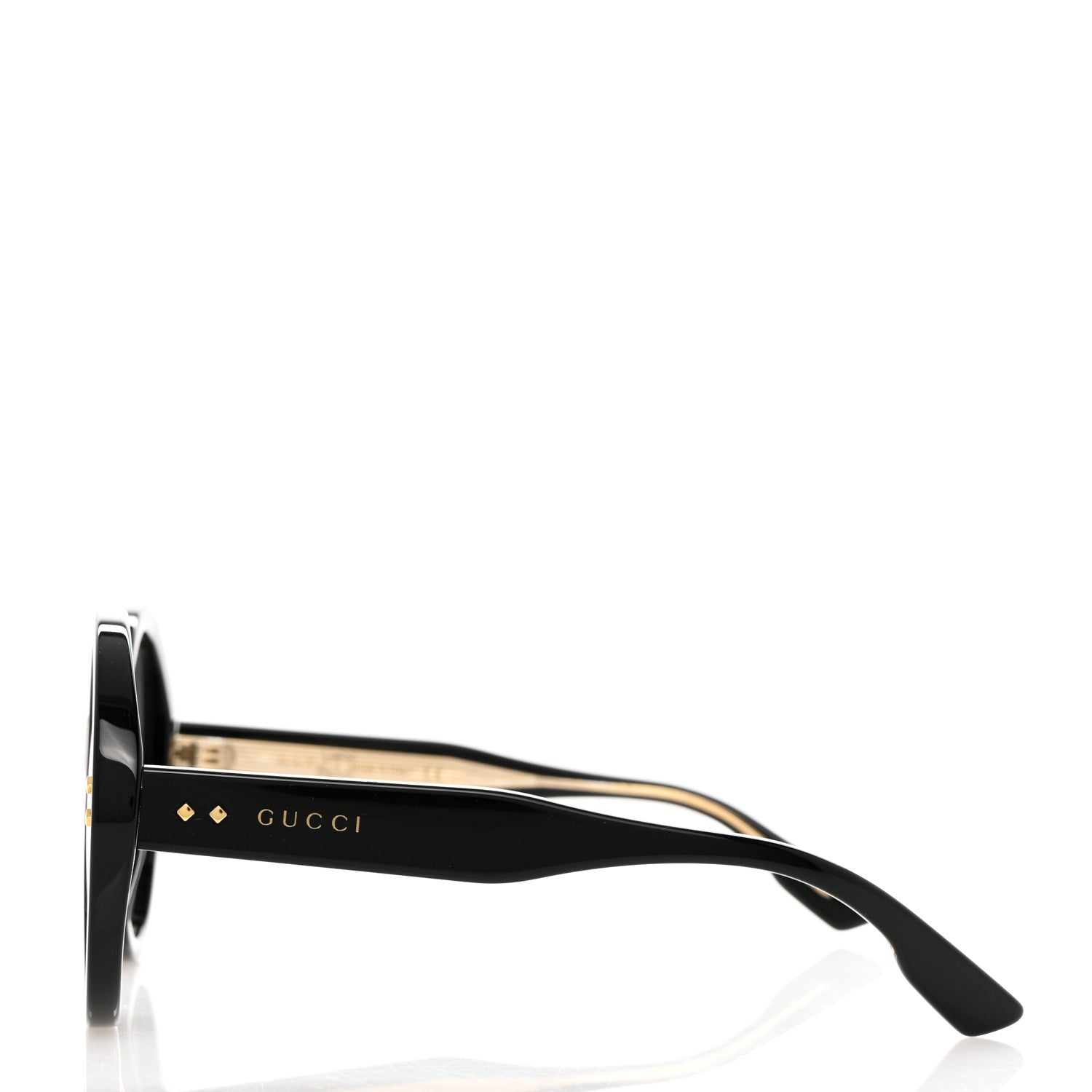 Gucci Acetate Round Sunglasses GG1081S Black 3 of 8