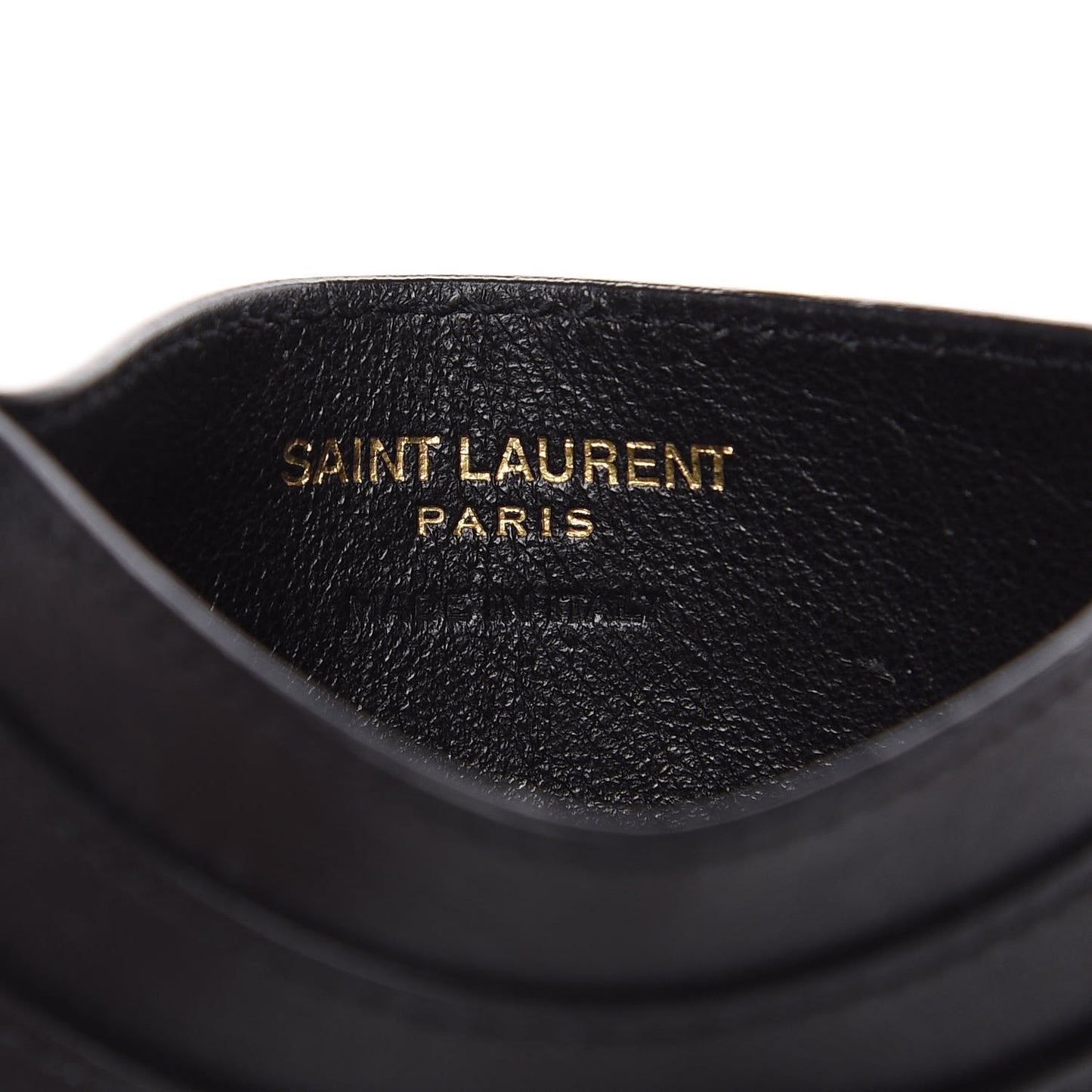 Calfskin Monogram Credit Card Case Black