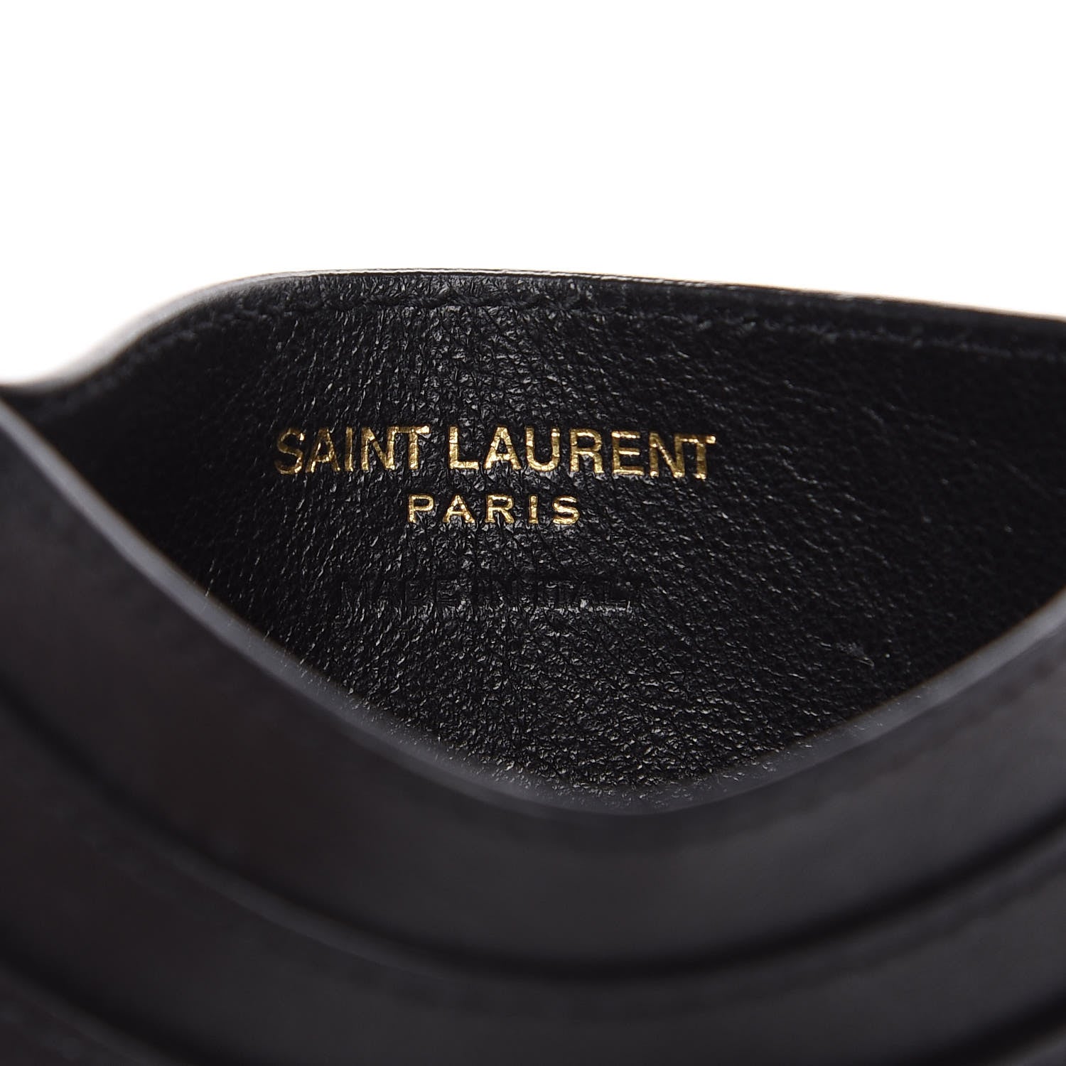 Saint Laurent Calfskin Monogram Credit Card Case Black 6 of 8