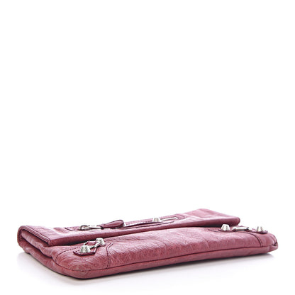 Balenciaga Agneau Giant 12 Silver Hardware Envelope Clutch Cassis 4 of 7