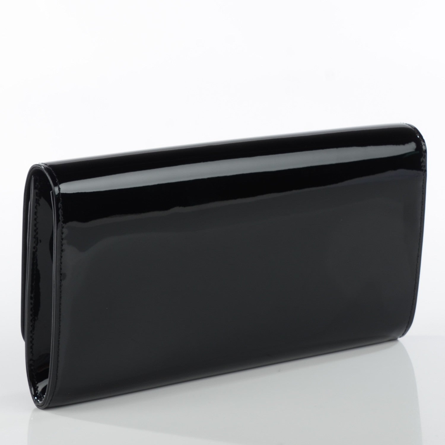 Louis Vuitton Patent Louise Clutch Black 3 of 7