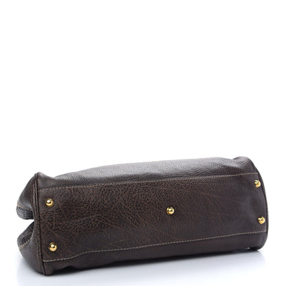 Gucci Guccissima Large New Pelham Shoulder Bag Dark Brown 4 of 9