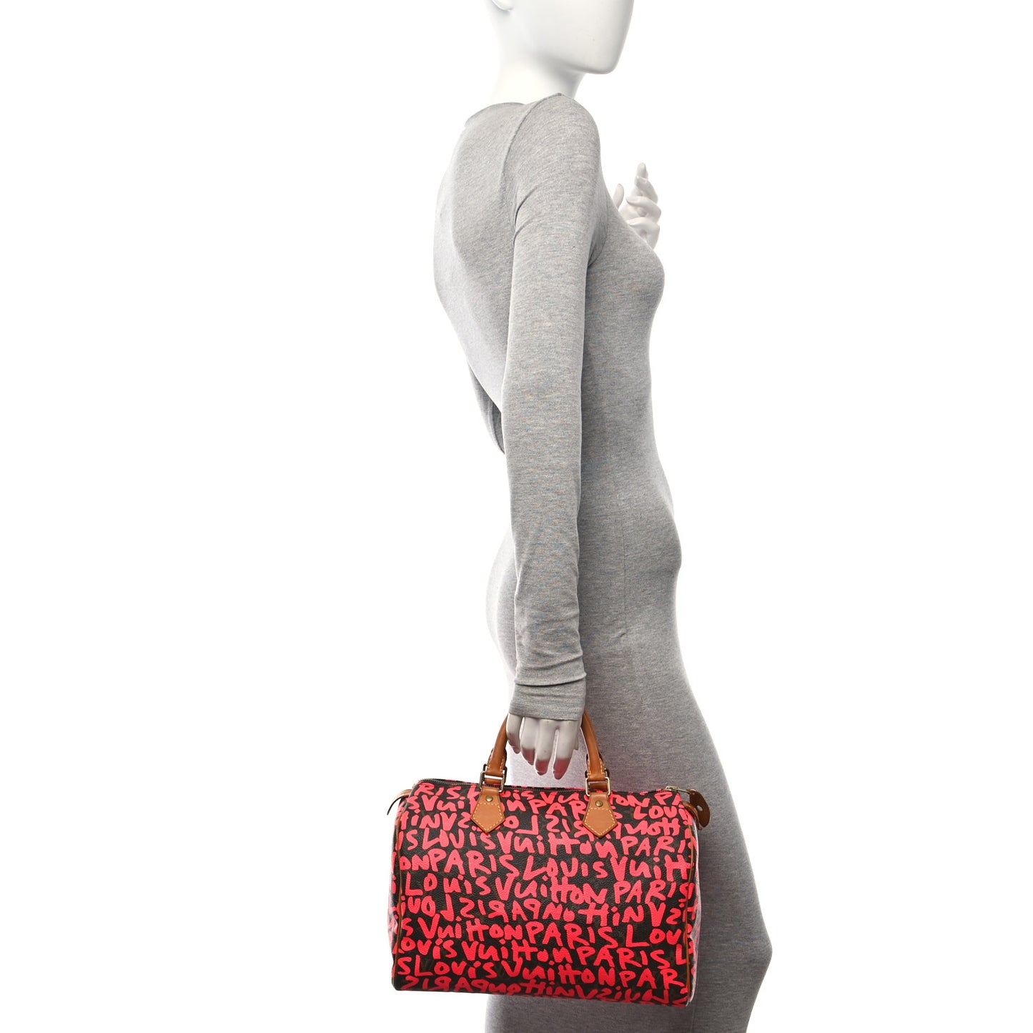 Monogram Graffiti Speedy 30 Fuchsia