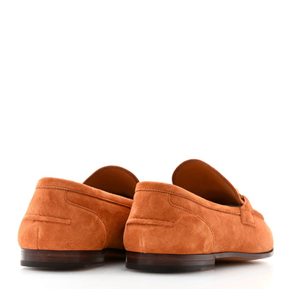 Gucci Suede Horsebit Mens Jordaan Loafers 8.5 Harness Brown 4 of 8