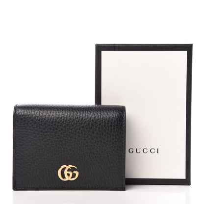 Gucci Pebbled Calfskin GG Marmont Card Case Black 10 of 10