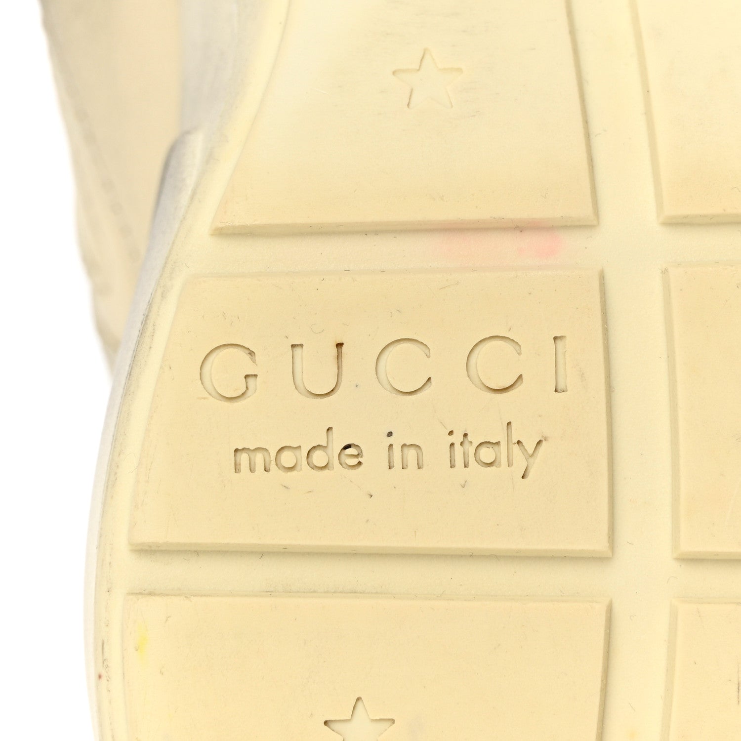 Gucci Calfskin Mouth Print Womens Rhyton Sneakers 35 Ivory 6 of 14