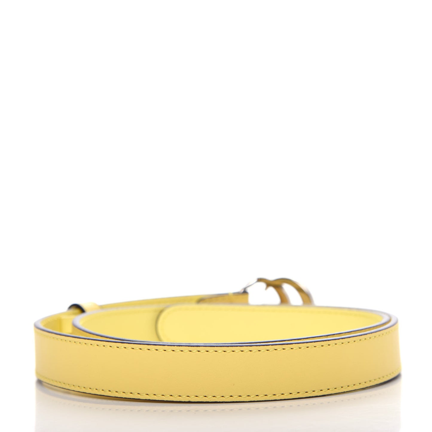 Moon Calfskin Palladium Double G 20mm Belt 75 30 Banana