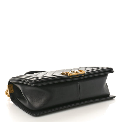 Chanel Lambskin Quilted Medium Boy Flap Black 4 of 12