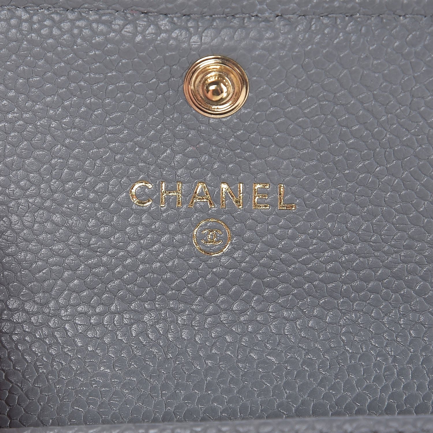 Chanel Caviar Quilted Boy Flap Card Holder Grey 6 of 9