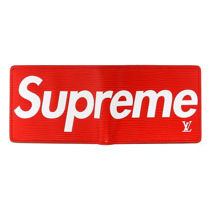 Louis Vuitton X SUPREME Epi Slender Wallet Red 3 of 8