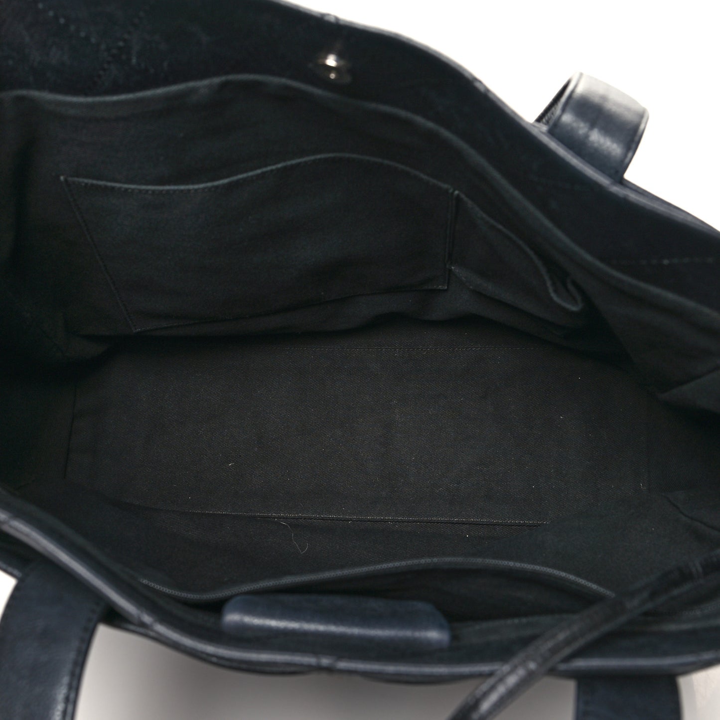 Caviar Stitched CC Shopper Tote Black