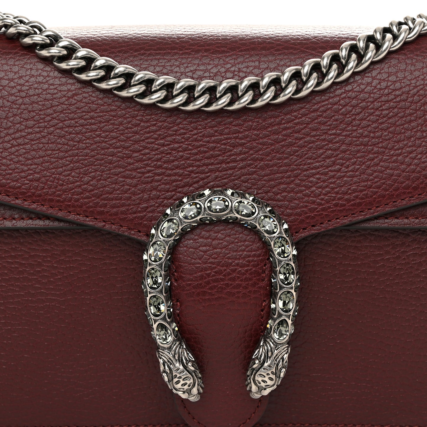 Dollar Calfskin Crystal Small Dionysus Shoulder Bag Vintage Bordeaux