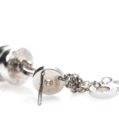 Bulgari 18K White Gold Diamond B.Zero1 Drop Earrings 4 of 4
