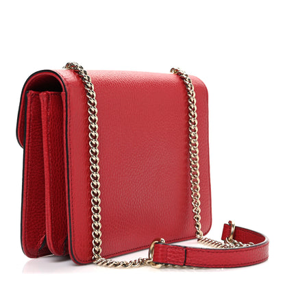 Gucci Dollar Calfskin Small Interlocking G Shoulder Bag Red 3 of 10