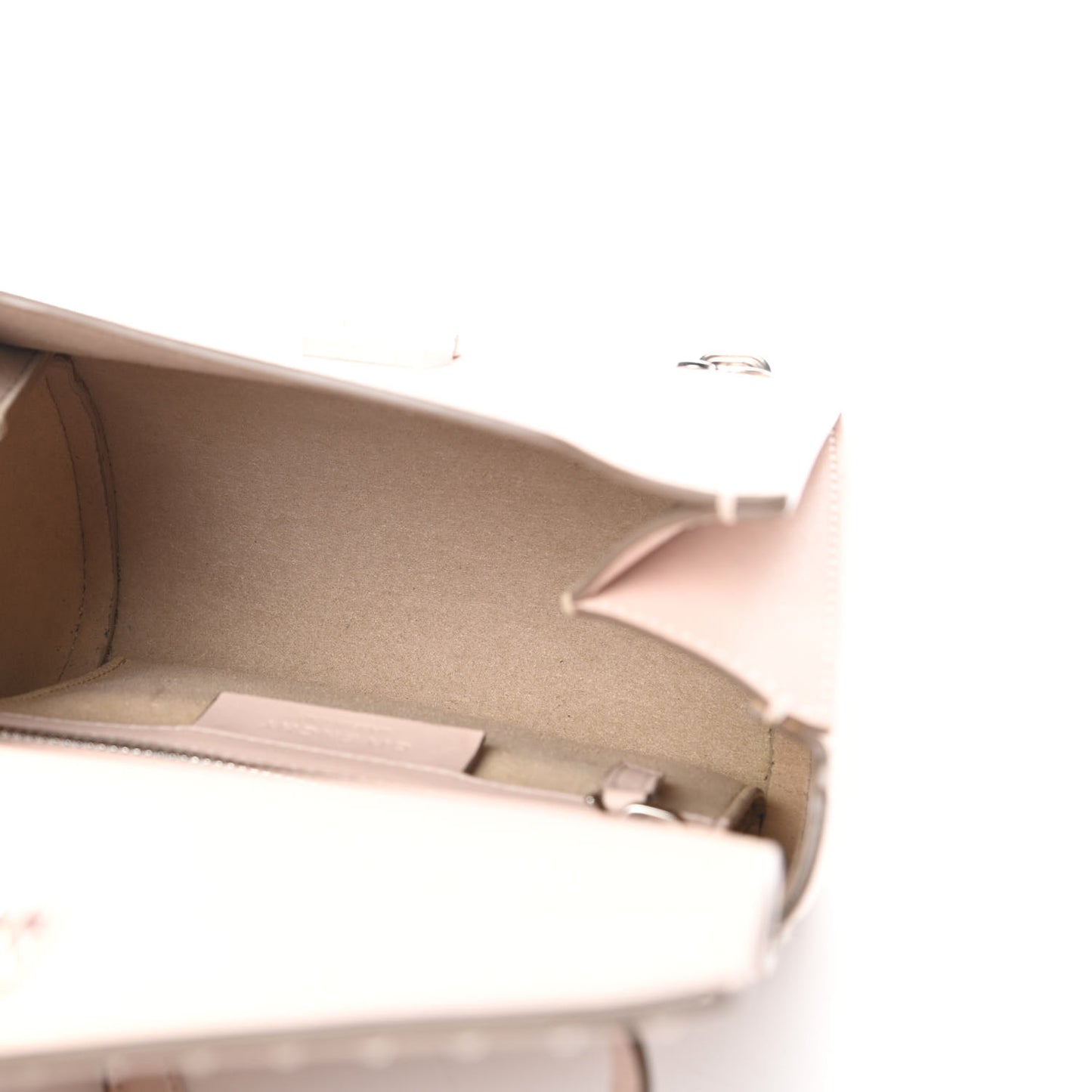 Calfskin Studded Mini Pandora Box Crossbody Bag Nude Pink