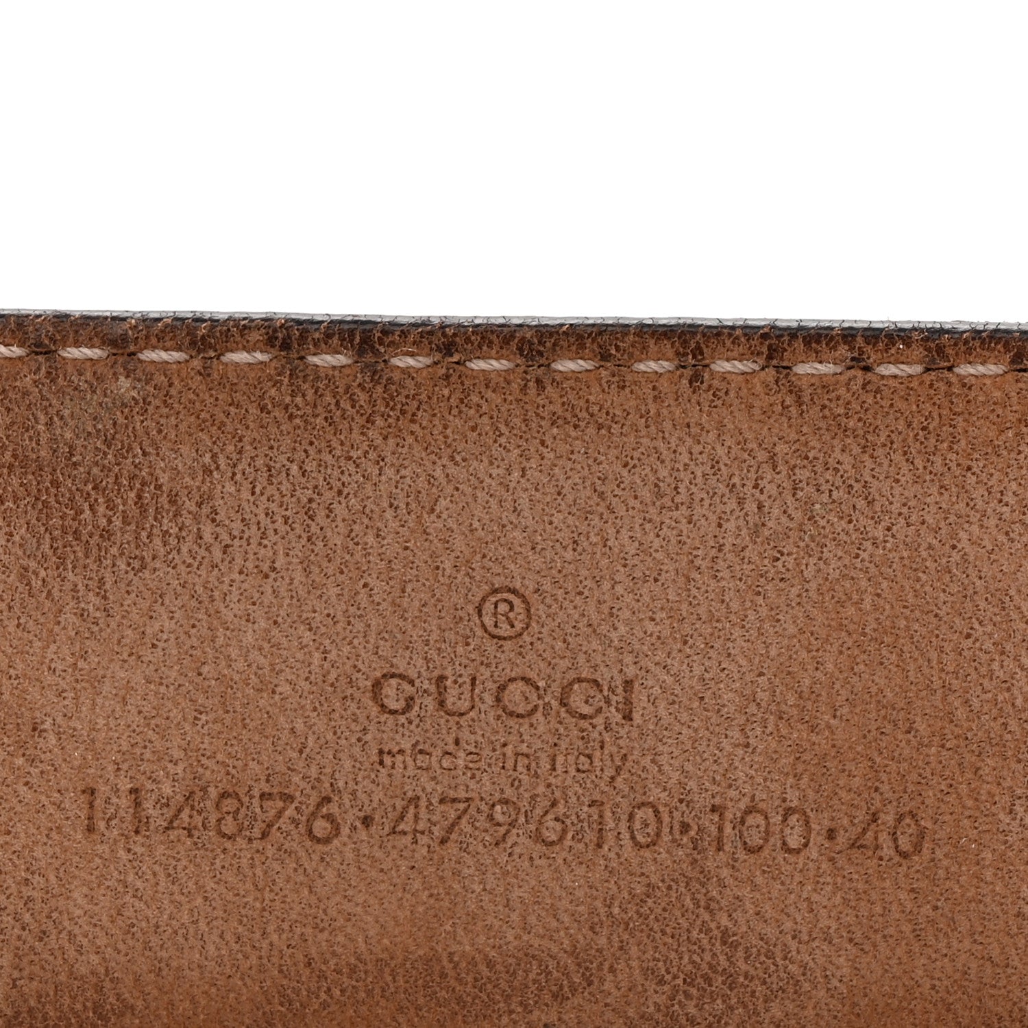 Gucci Guccissima Signature Interlocking G Belt 100 40 Hibiscus Red 5 of 6