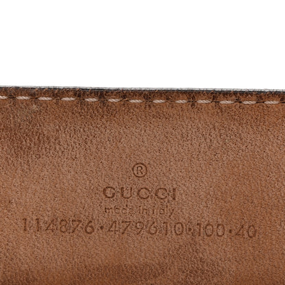 Gucci Guccissima Signature Interlocking G Belt 100 40 Hibiscus Red 5 of 6