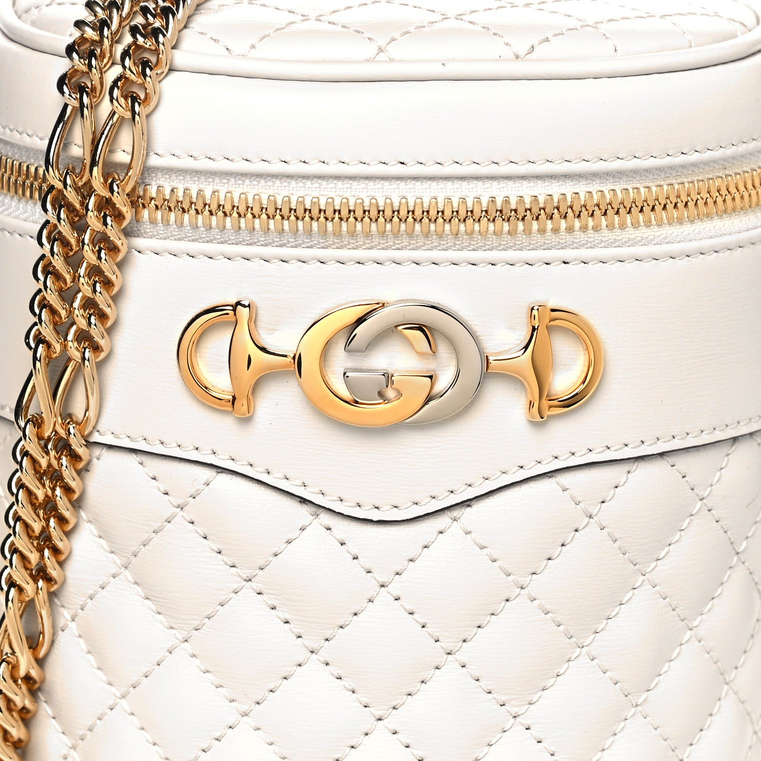 Gucci Calfskin Trapuntata Zumi Belt Bag Off White 8 of 13