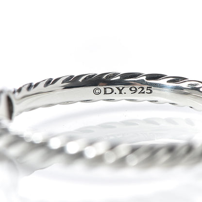 David Yurman Sterling Silver Diamond Petite Pave Oval Ring 52 6 5 of 5