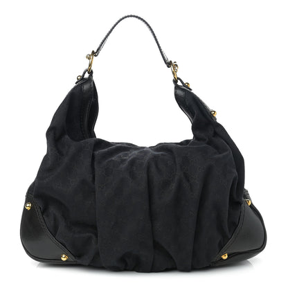 Gucci Monogram Large Jockey Hobo Black 1 of 11