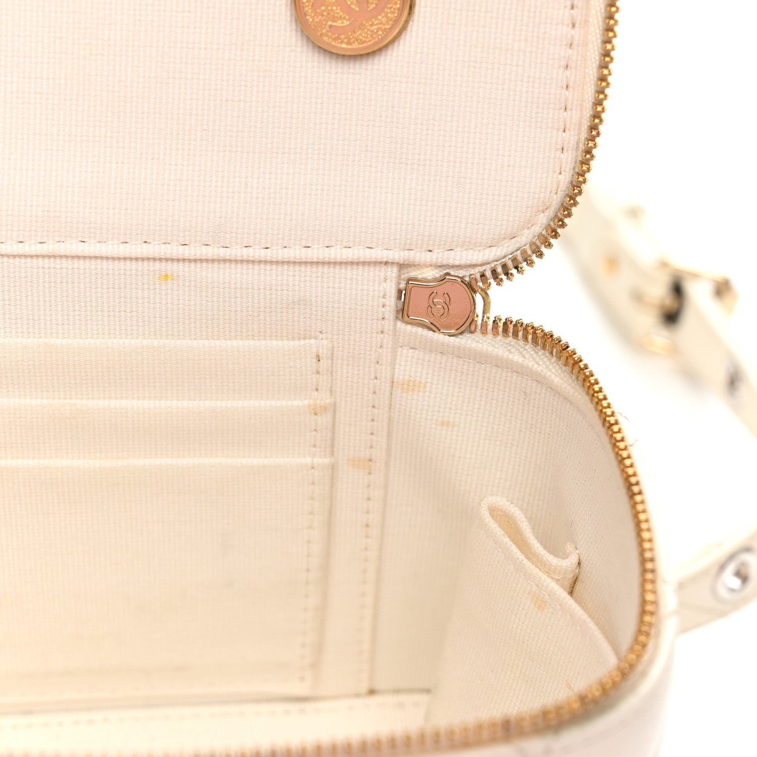 Chanel Lambskin Quilted Punk Essentials Vanity Case With Chain White 11 of 12