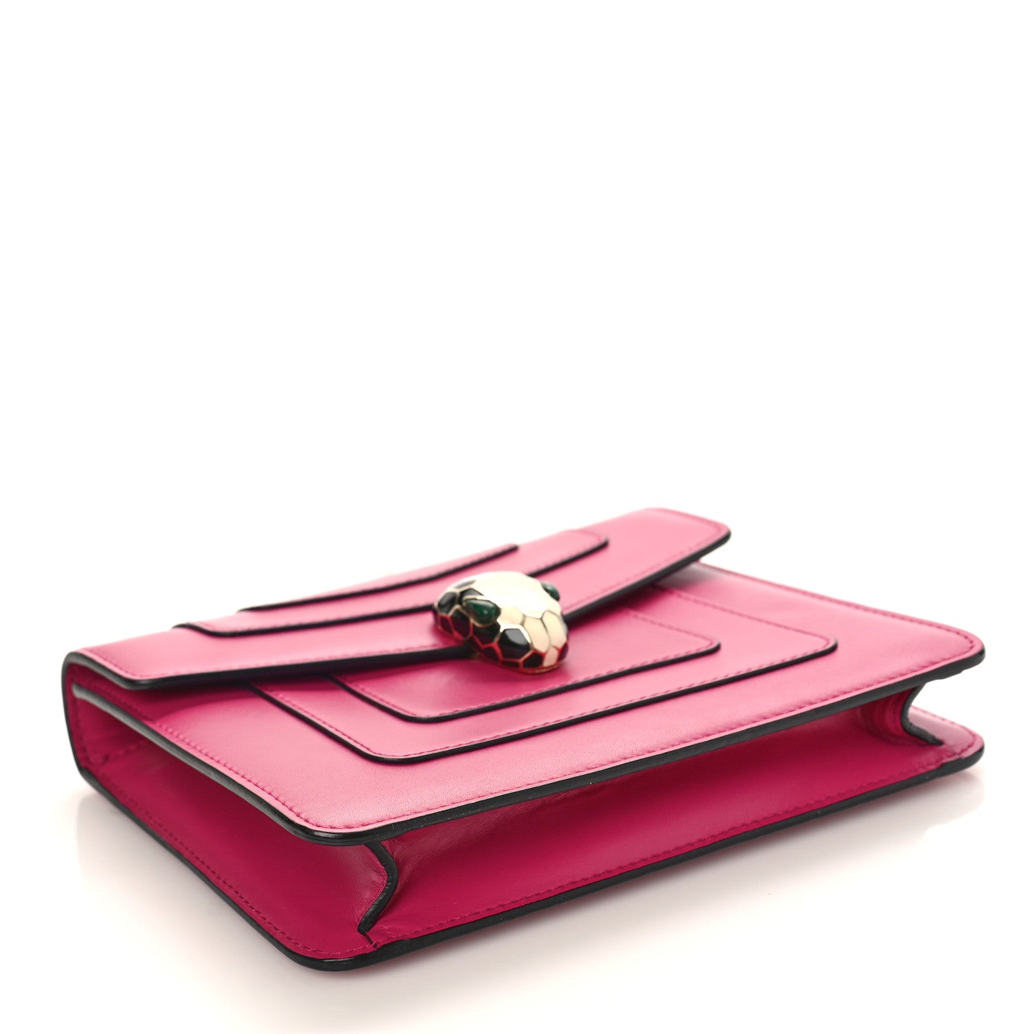 Bulgari Calfskin Small Serpenti Forever Snake Strap Crossbody Bag Pink 5 of 9