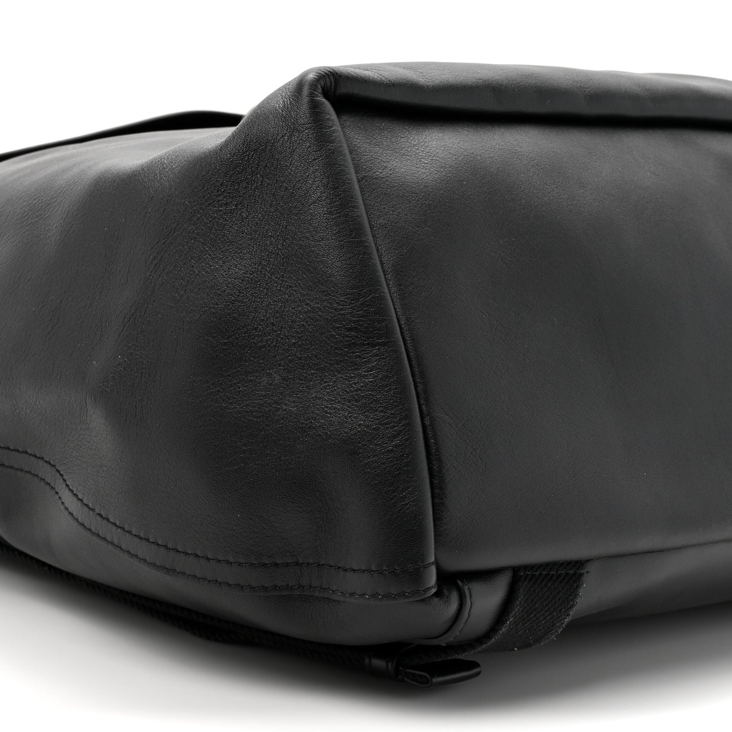 Shiny Calfskin Flamenco Backpack Black