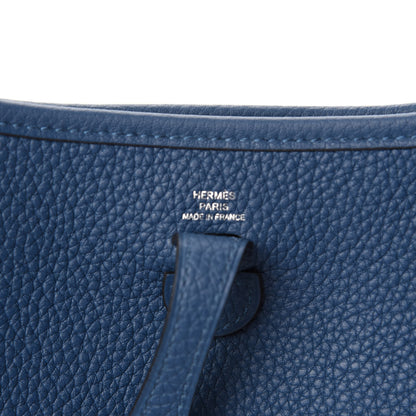 Hermes Taurillon Clemence Evelyne TPM Deep Blue 8 of 11