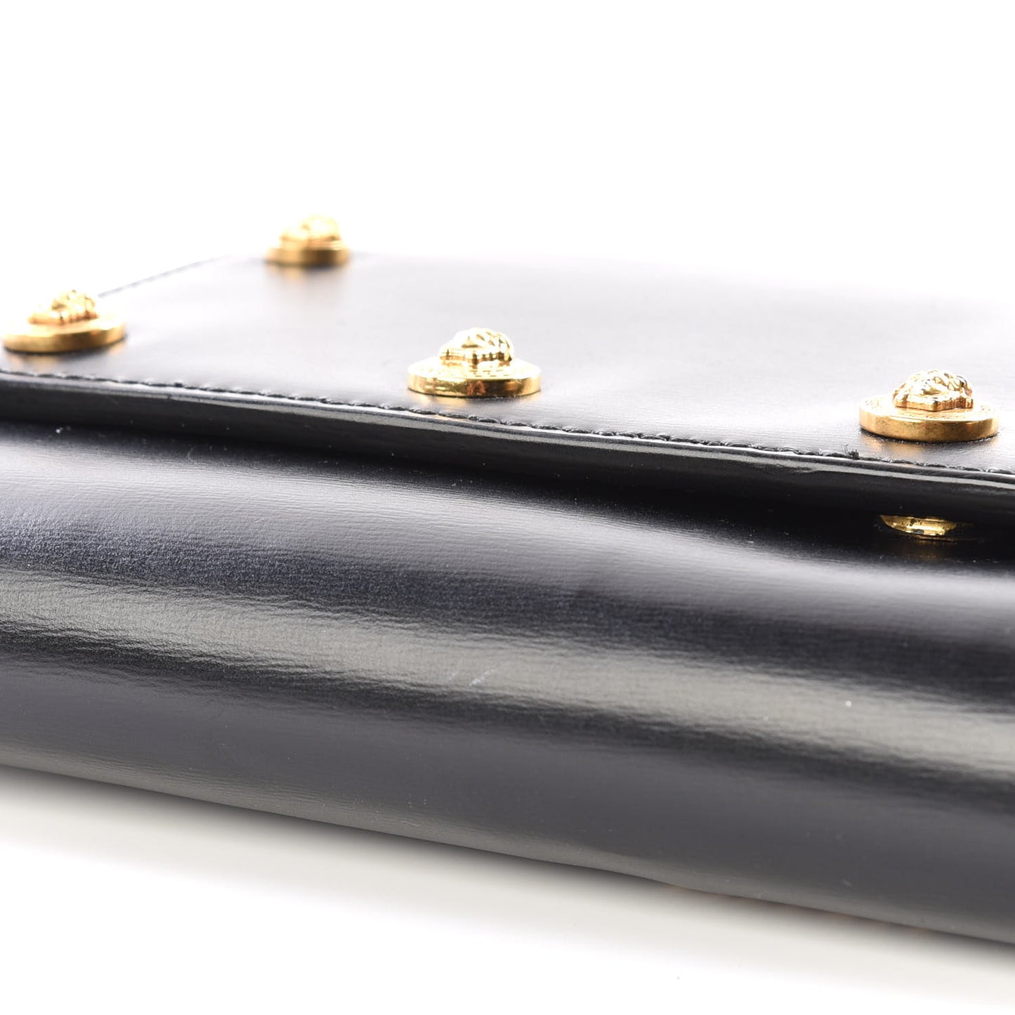 Calfskin Medallion Tribute Crossbody Black