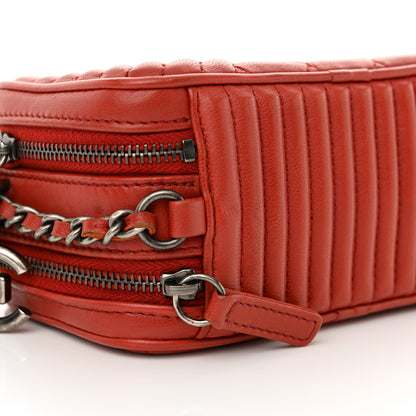 Chanel Lambskin Quilted Mini Coco Boy Camera Case Red 10 of 12