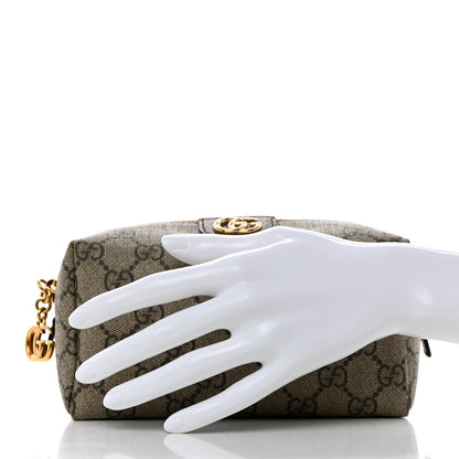 Gucci Soft GG Supreme Monogram Calfskin Medium Ophidia Cosmetic Case Beige Ebony New Acero 2 of 10