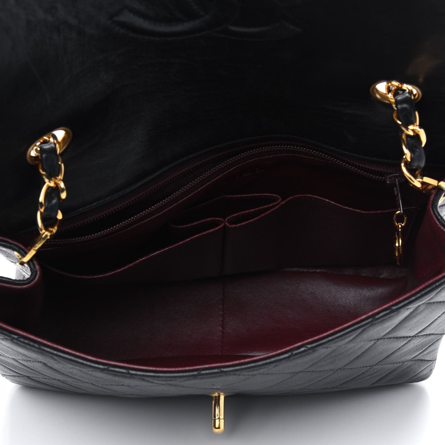 Lambskin Quilted Small Single Flap Black