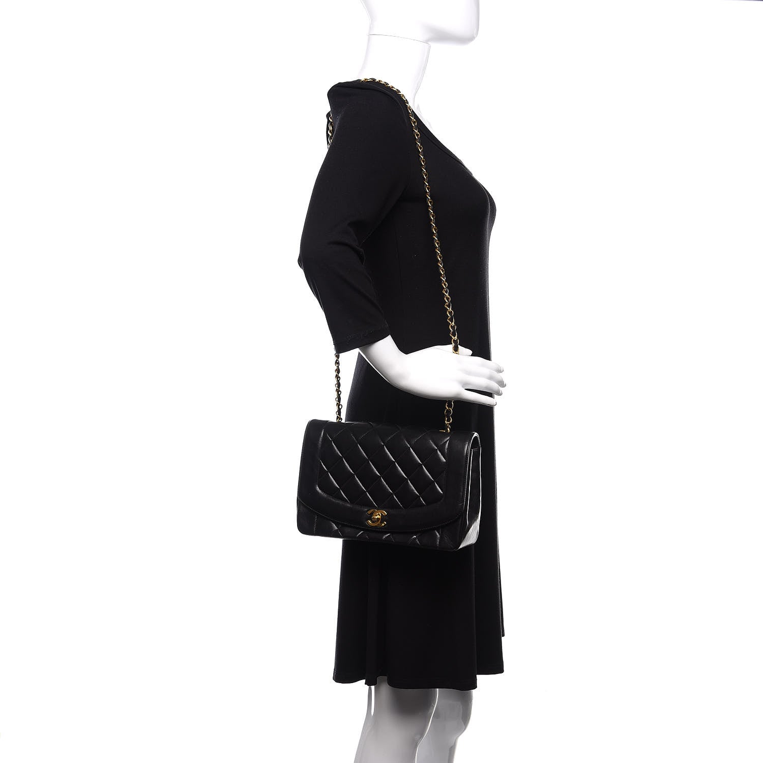 Chanel Lambskin Quilted Medium Single Flap Black 2 of 10