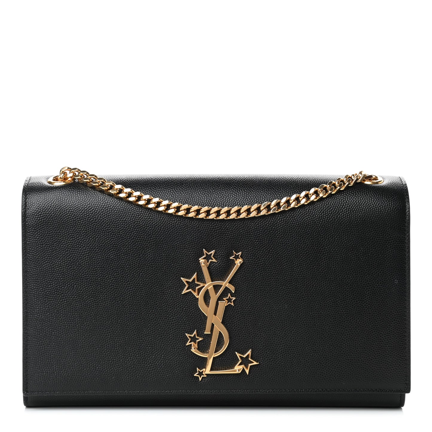 Grain De Poudre Star Studded Monogram Wallet on Chain Black