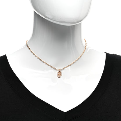 Hermes 18K Rose Gold Diamond PM New Farandole Pendant Necklace SH 2 of 5