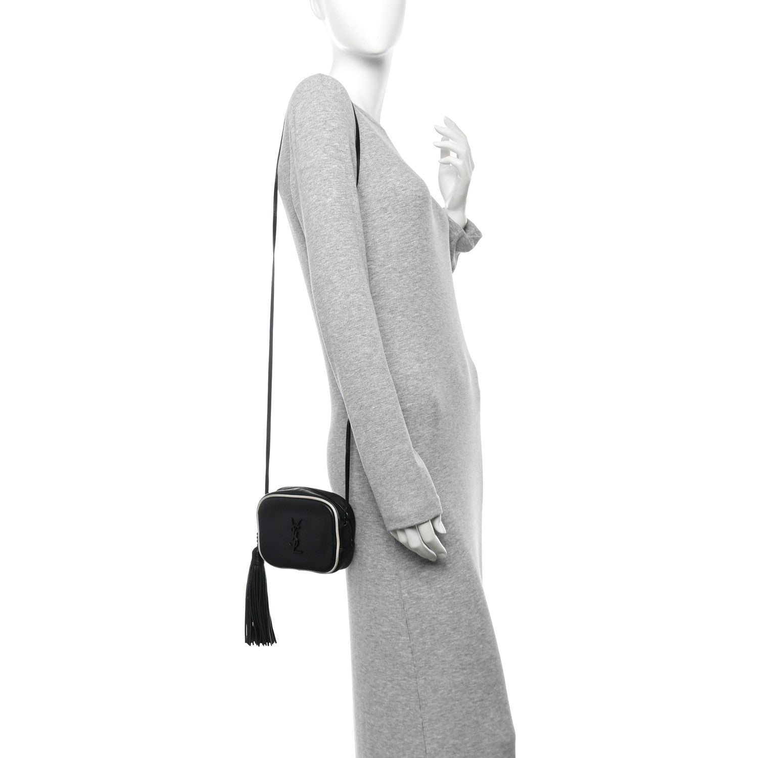Saint Laurent Nappa Monogram Blogger Bag Black White 2 of 15