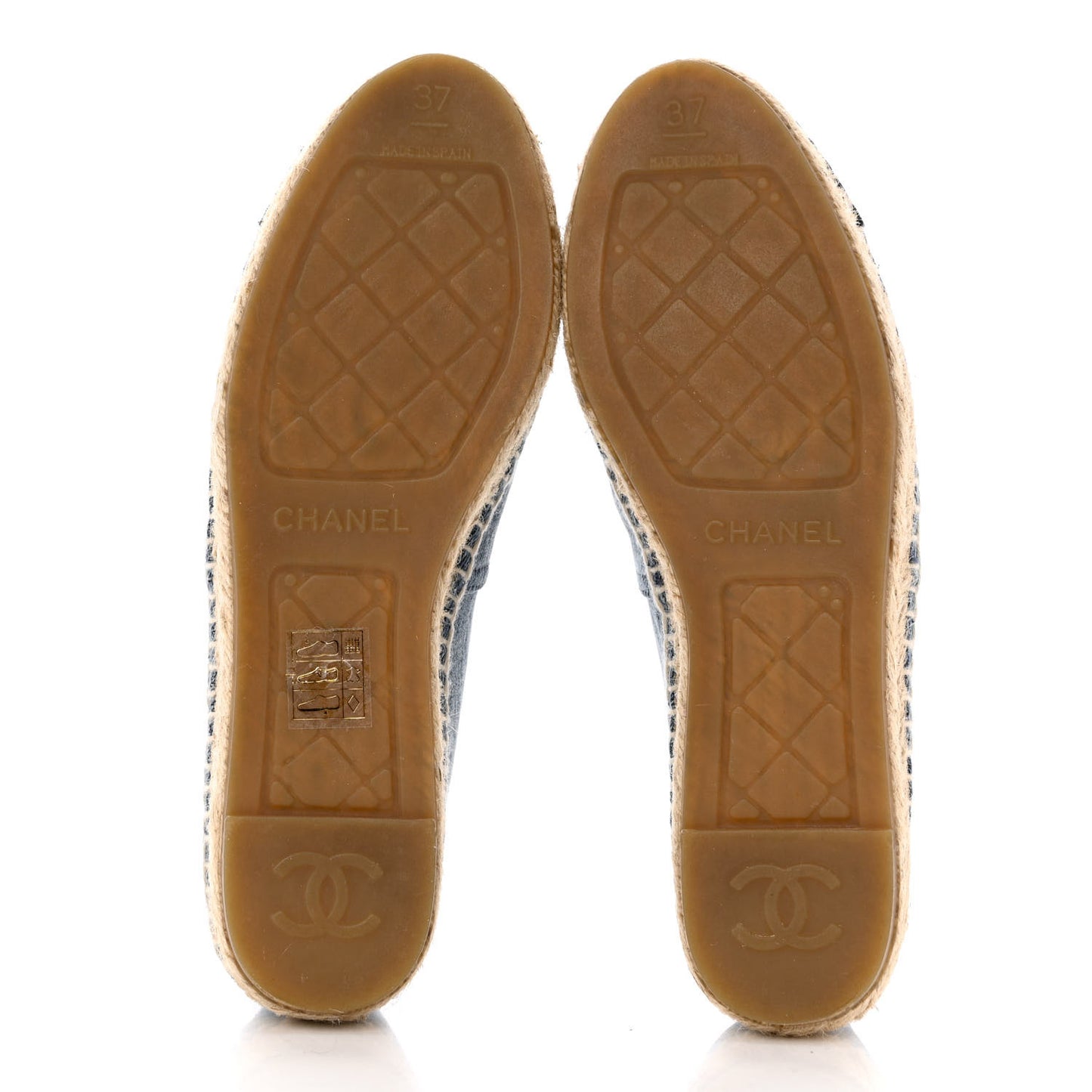 Denim CC Espadrilles 37 Blue Black