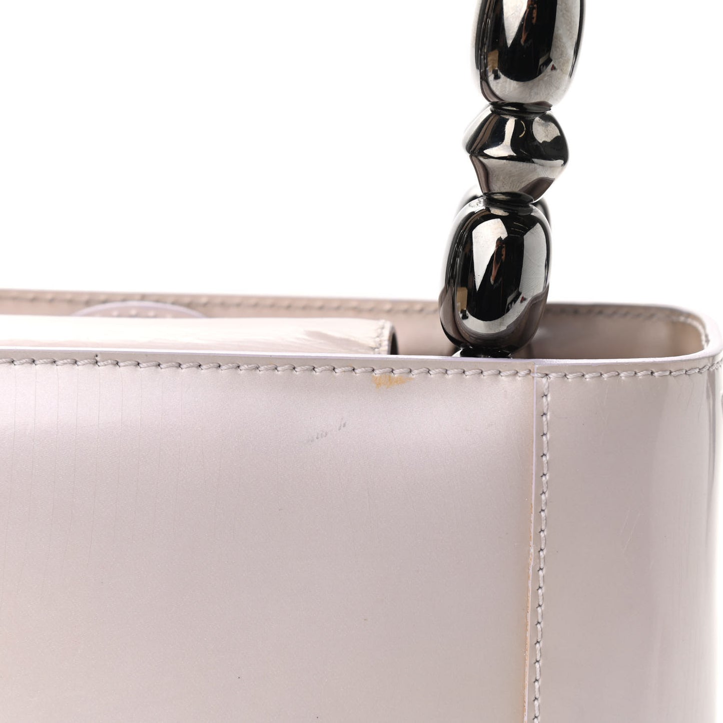 Patent Beaded Malice Tote Light Purple