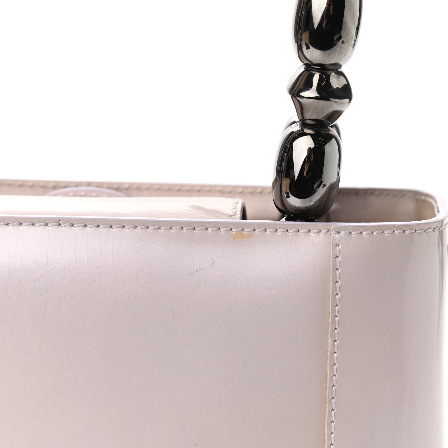 Christian Dior Patent Beaded Malice Tote Light Purple 13 of 16