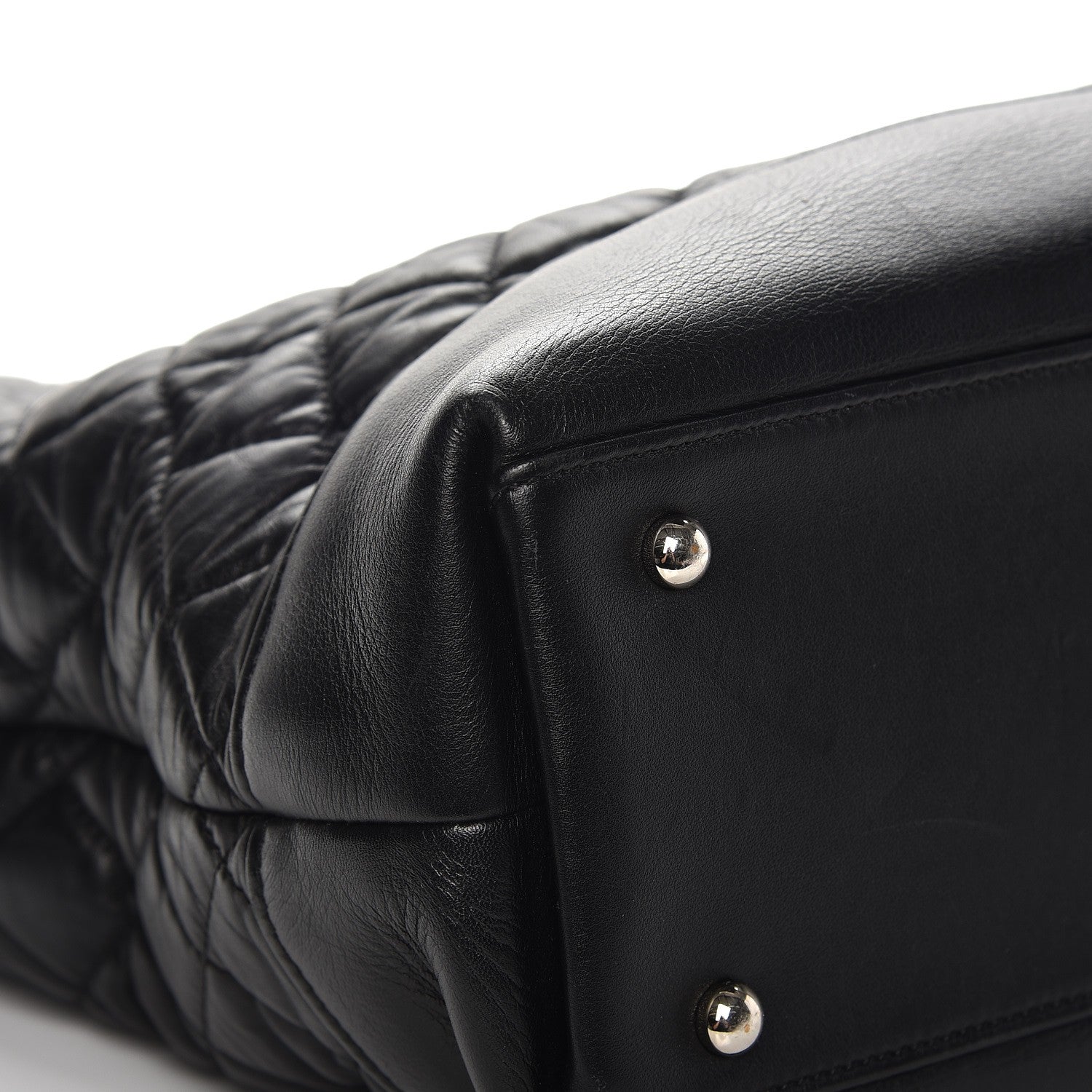 Chanel Aged Calfskin Quilted Be CC Tote Black 13 of 17