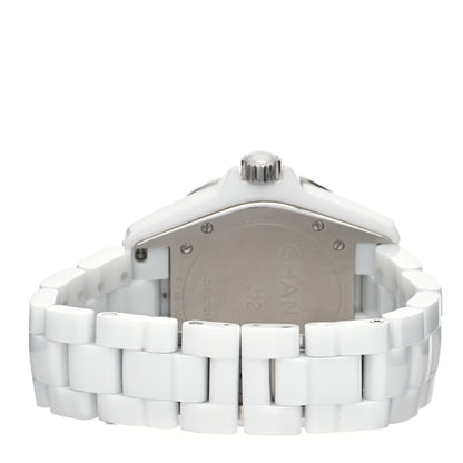 Chanel Stainless Steel Ceramic Diamond Pave Bezel 38mm J12 Automatic Watch White 3 of 4