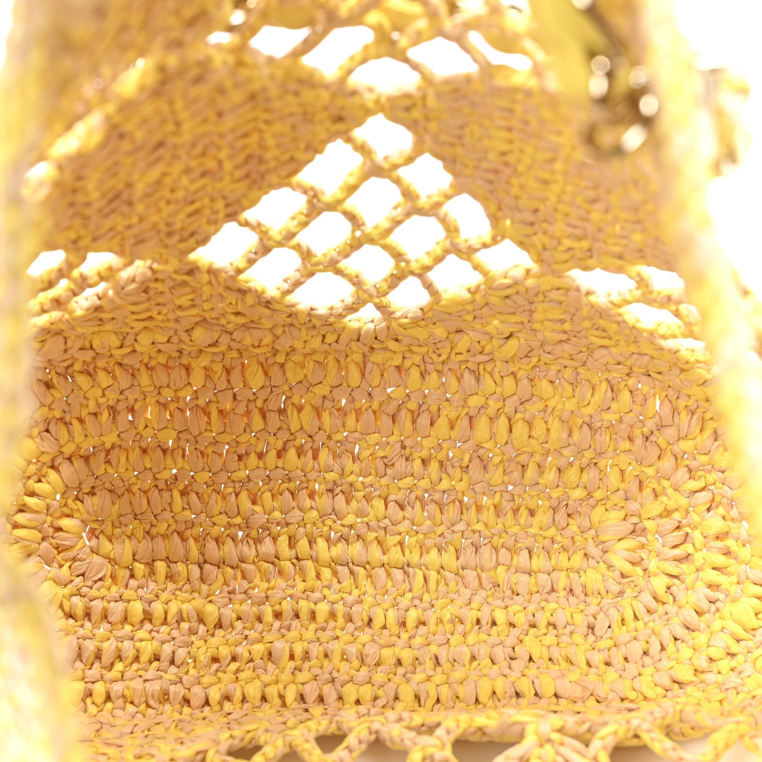 Chanel Straw Raffia Tote Beige Yellow 6 of 12