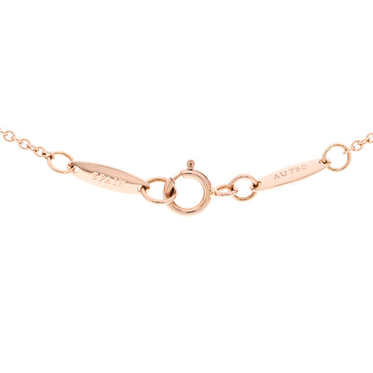 Tiffany 18K Rose Gold Diamond .10ct Elsa Peretti Diamonds by the Yard Pendant Necklace 5 of 5