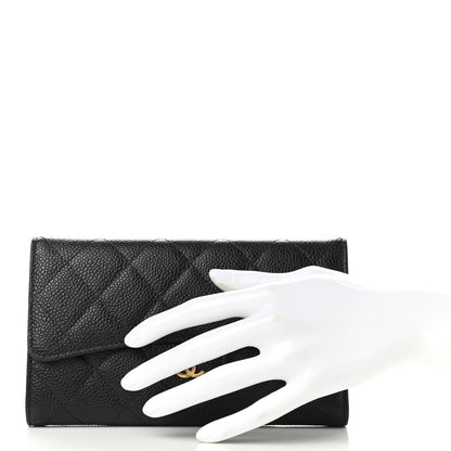Chanel Caviar Quilted Large Flap Wallet Black 2 of 10